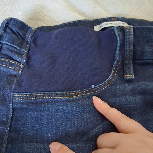 Good American Size 16 Good Mama Side Inserts Skinny Leg Dark Wash Jeans - Picture 14 of 15